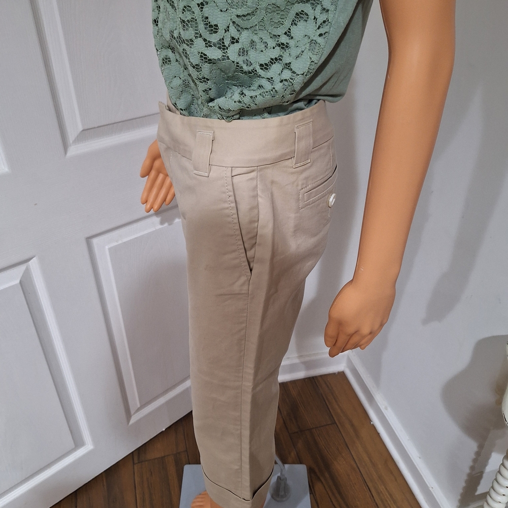 Classic Women's Beige Ankle Pants